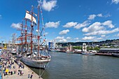 Frankreich, Seine Maritime, Rouen, Armada von Rouen 2019, Der Sedov Quai Jean Béthencourt