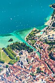 France, Haute Savoie, Annecy (aerial view)\n