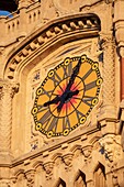 France, Pas de Calais, Calais, Belfry listed as World Heritage by UNESCO, clock\n