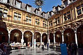 France, Nord, Lille, inner courtyard of the old stock exchange\n