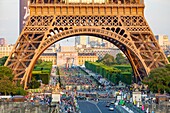 Frankreich, Paris, der Champ de Mars und der Eiffelturm