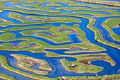 France, Vendee, Talmont Saint Hilaire, la Guittiere marshes (aerial view)\n