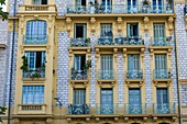 Frankreich, Alpes Maritimes, Nizza, von der UNESCO zum Weltkulturerbe erklärt, Befreiungsviertel, Gebäude der Malaussena-Allee