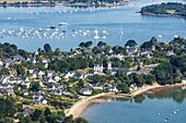 Frankreich, Morbihan, Golf von Morbihan, l'Ile aux Moines (Luftaufnahme)