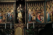 France, Bas Rhin, Strasbourg, Neustadt listed as World Heritage by UNESCO, Place Arnold, Saint Maurice church, chor, triptyque\n