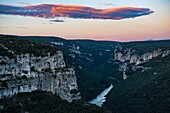 Frankreich, Ardeche und Gard, Reserve Naturelle des Gorges de l'Ardeche, Saint Remeze und Aigueze