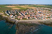 France, Pas de Calais, cote d'Opale, Audresselles (aerial view)\n