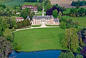 Frankreich, Essonne, Courson-Monteloup, das Schloss von Courson (Luftaufnahme)