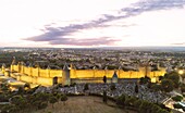Frankreich, Aude, Carcassonne, mittelalterliche Stadt Carcassonne, von der UNESCO zum Weltkulturerbe erklärt