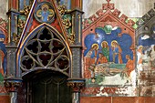 France, Bas Rhin, Strasbourg, old city listed as World Heritage by UNESCO, Saint Pierre le Jeune protestant church, fresco\n