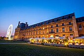 France, Paris, the Museum of Decorative Arts located in Marsan pavilllon of Louvre Palace, the restaurant Loulou and the Big wheel\n