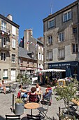 France, Manche, Cotentin, Granville, the Upper Town built on a rocky headland on the far eastern point of the Mont Saint Michel Bay, place Cambernon in the upper town\n