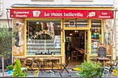 France, Paris, Belleville district, Le Vieux Belleville restaurant\n