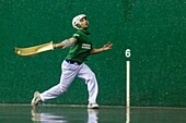 France, Pyrenees Atlantiques, Basque Country, Basque Country, Biarritz, part of cesta punta, a specialty of Basque pelota\n