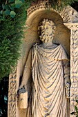 Frankreich, Vaucluse, Vaison la Romaine, archäologische Stätte von Puymin, Statue des Gottes Silvain, Gott der Wälder, Kopie