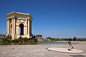 France, Herault, Montpellier, historic center, Royal Peyrou square, the reservoir surmounted by a monumental water tower is the work of Giral and Donnat\n