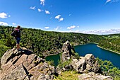 France, Haut Rhin, Vosges mountains near the Bonhomme pass, lac blanc (White lake), 1054 m\n