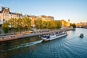 France, Paris, area listed as World Heritage by UNESCO along the Ile de la Cite, quai des Orfevres\n