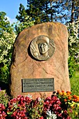 France, Bas Rhin, Selestat, stele in memory of General de Gaulle\n