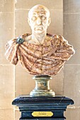 France, Seine et Marne, Maincy, the castle of Vaux le Vicomte, the room of the Guards or Salon Ovale, bust of Cicero\n