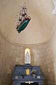 France, Charente Maritime, Gironde Estuary, Talmont sur Gironde, labelled Les Plus Beaux Villages de France (The Most Beautiful Villages of France), Altar of the Sainte Radegonde church\n