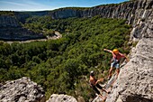 France, Ardeche, Chauzon, climbing area of the Cirque de Gens\n