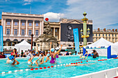France, Paris, the Place de la Concorde turns into a huge playground on the occasion of the Olympic Day\n