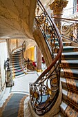 France, Paris, the Jacquemart Andre museum, the winter garden staircase\n