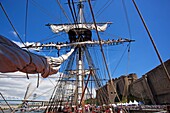 Frankreich, Finistère, Brest, L'HERMIONE, Freiheitsfregatte Frankreich Brest Internationales Maritimes Festival 2016