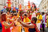 Frankreich, Paris, Ganesh-Tempel von Paris Sri Manicka Vinayakar Alayam, das Fest des Gottes Ganesh