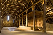 France, Indre et Loire, Loire Parçay-Meslay, barn of Meslay, the interior and the frame\n
