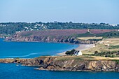 Frankreich, Finistere, Regionaler Naturpark Armorica, Halbinsel Crozon, Panorama von Pointe de Treboul oder Pointe du Guern