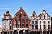 France, Pas de Calais, Arras, Baroque facades of the Grand Place\n