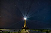 Frankreich, Gironde, Verdon-sur-Mer, Felsplateau von Cordouan, Leuchtturm von Cordouan, denkmalgeschützt, Gesamtansicht