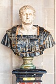 France, Seine et Marne, Maincy, the castle of Vaux le Vicomte, the room of the Guards or Salon Ovale, bust of Pompey\n