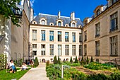 France, Paris, Jewish district of Marais, street of Rosiers, garden of Rosiers Joseph Migneret\n