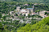 France, Aveyron, Natural Regional Park of Grands Causses, Mediterranean agro pastoral cultural landscape, listed as World Heritage by UNESCO, La Bastide Pradine, Templar Commandery\n