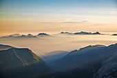 France, Haute Savoie, Aravis massif (aerial view)\n