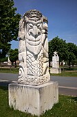 France, Charente Maritime, Port d'Envaux, Les Lapidiales sculptures\n