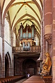 Frankreich, Bas Rhin, Marmoutier, römische Abteikirche aus dem 6. Jahrhundert, Orgeln aus dem Jahr 1710 des berühmten Orgelbauers André Silbermann