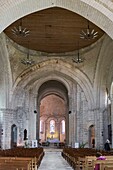France, Charente Maritime, the Saintonge, Saintes, Sainte Marie church former abbey church of the Abbaye aux Dames, Nave\n