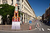 France, Nord, Lille, Faidherbe street, statue of the temporary exhibition Eldorado as part of Lille 3000\n