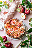 Frangipane apple rose cake