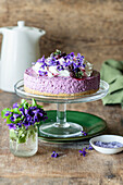 Wild violets cheesecake