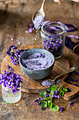 Wild violets sugar