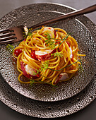 Spaghettis with spiny lobster
