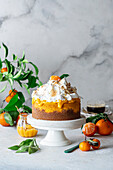 Clementine cheesecake with meringue