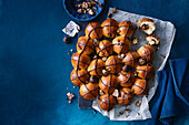 Chocolate hazelnut hot cross buns