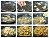 Preparing caramelized bananas