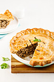 Classic English meat pie